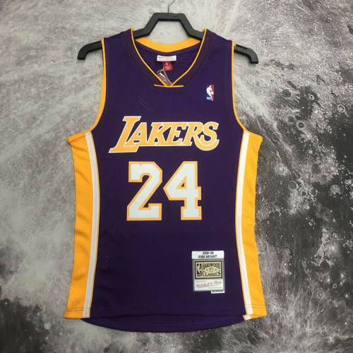2009 LAKERS BRYANT #24 Purple Retro Top Quality Hot Pressing NBA Jersey