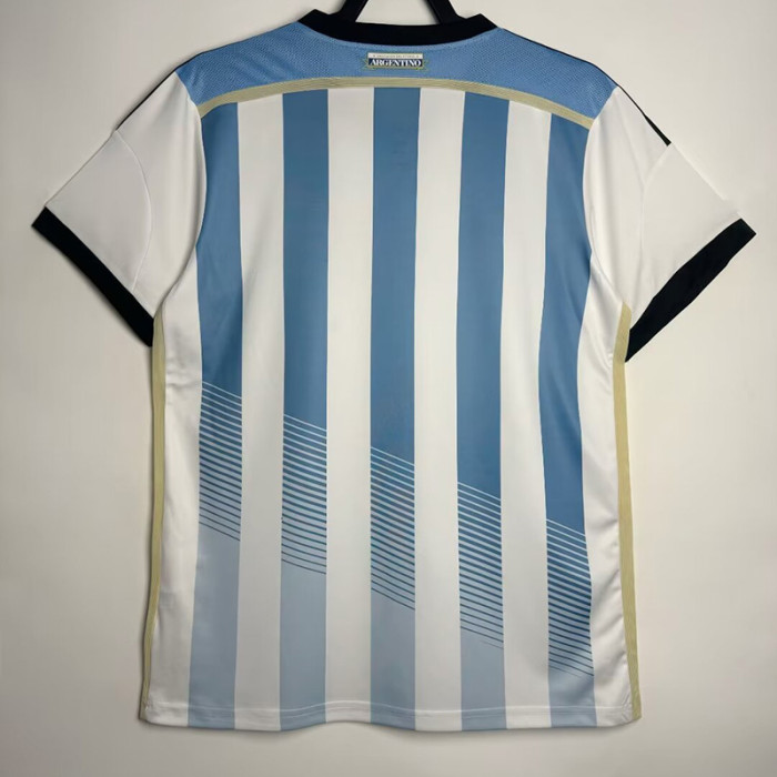 2014 Argentina Home Retro Soccer Jersey