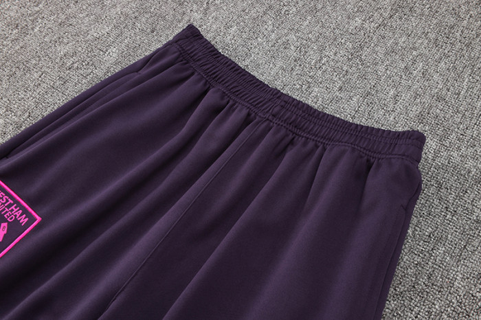 24-25 West Ham Purple Half Pull Tracksuit (半拉链)