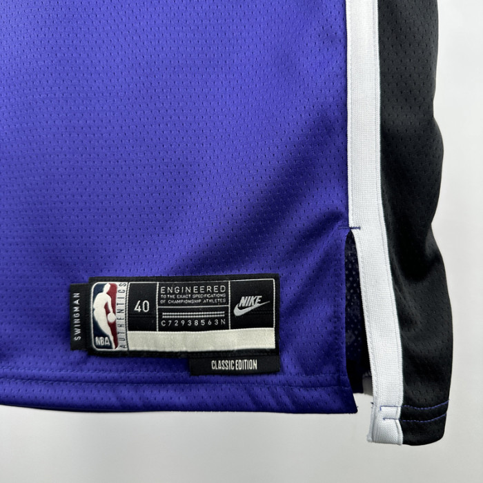 24-25 KINGS SABONIS #11 Purple Retro Top Quality Hot Pressing NBA Jersey(V领）