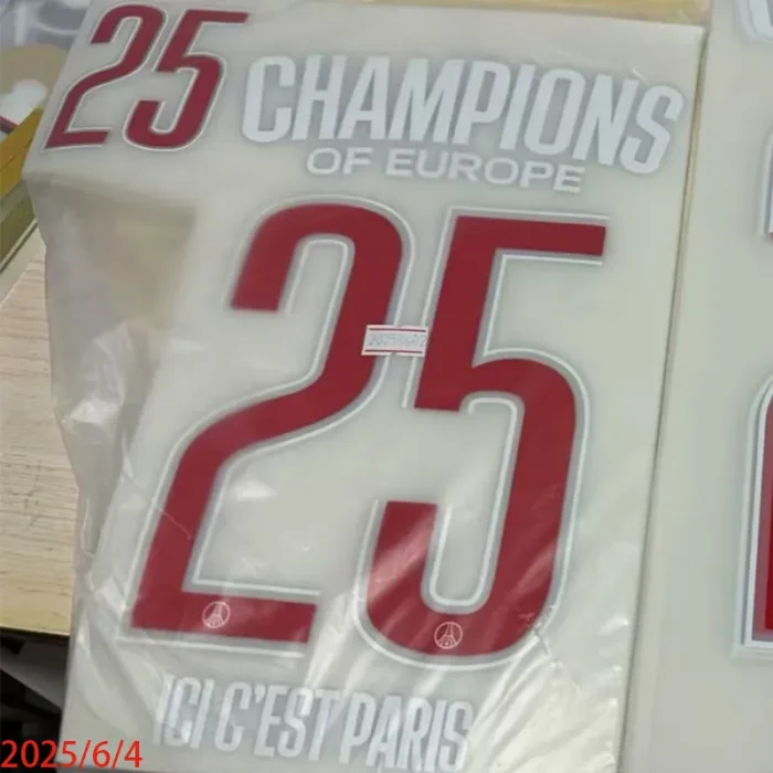 24-25 PSG Home champions Of Europe 25 ICI C'ESTParis Player Version Soccer Jersey带星