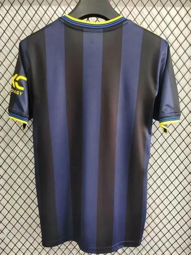 25-26 Man Utd Black Blue Fans Soccer Jersey