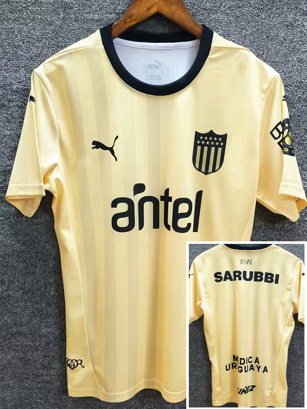25-26 Atletico Penarol Beige Yellow Fans Soccer Jersey