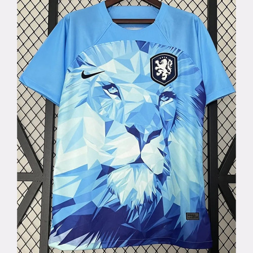 2024 Netherlands Blue Special Edition Fans Soccer Jersey