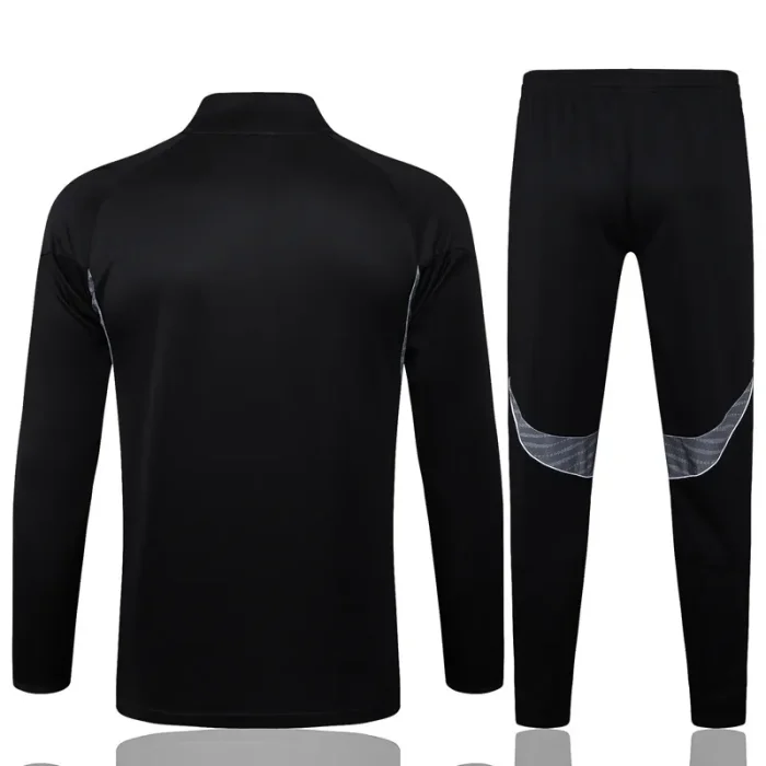 2025-26 RMA Black Kids Half Pull Tracksuit #E2511(童装)(半拉链)