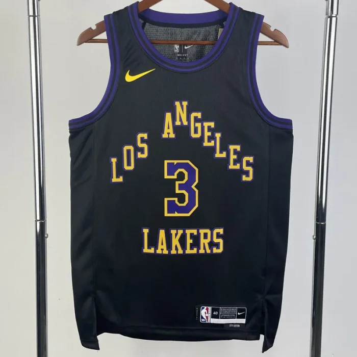 2023-24 LAKERS DAVIS #3 Black City Edition Top Quality Hot Pressing NBA Jersey