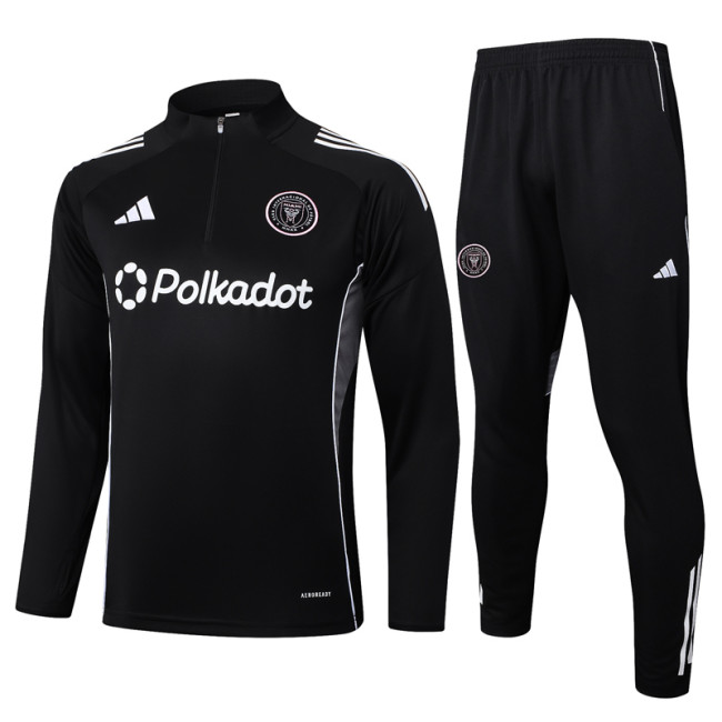 25-26 Inter Miami Black Half Pull Tracksuit #B2521(半拉链)