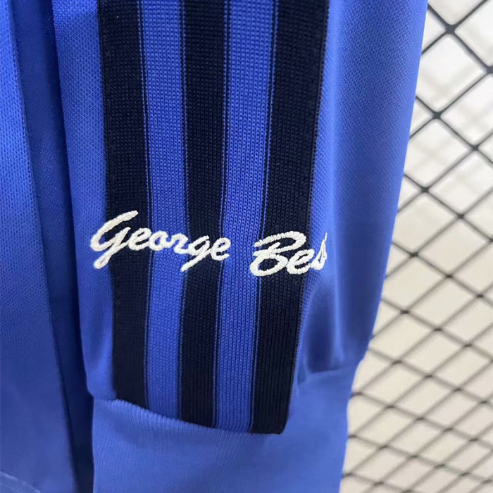 24-25 Man Utd Blue Joint Retro Edition Long Sleeve Soccer Jersey (长袖)