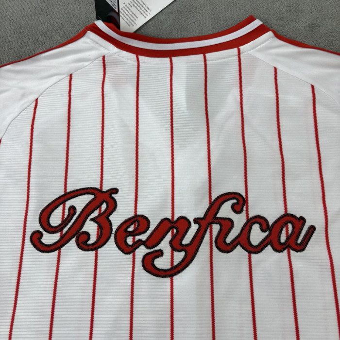 2025-26 Benfca White Casual Edition Baseball Jersey