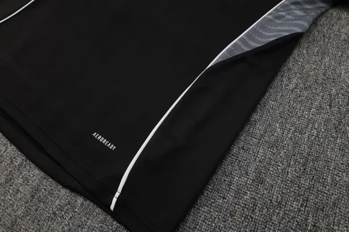 2025-26 RMA Black Kids Half Pull Tracksuit #E2511(童装)(半拉链)