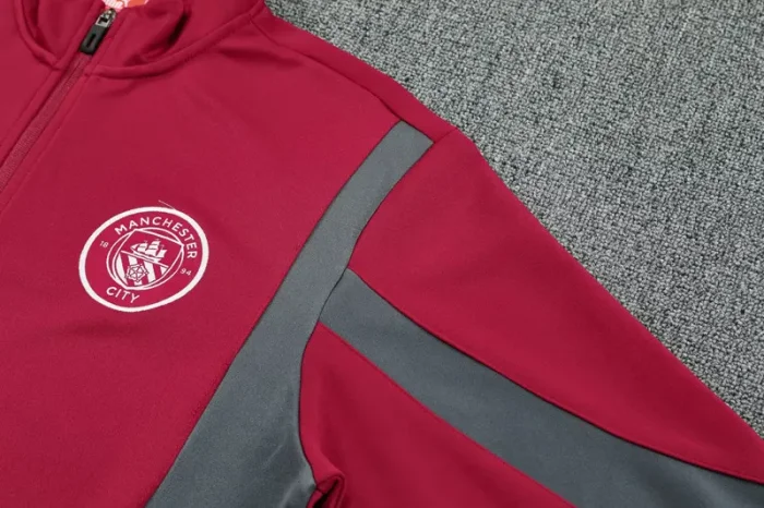 25-26 Man City Red Jacket Tracksuit