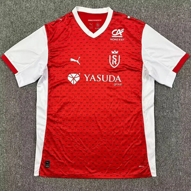 2025-26 Stade Reims Home Fans Soccer Jersey