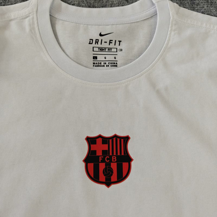 25-26 BAR White High Quality Casual T-shirt #圆领红标