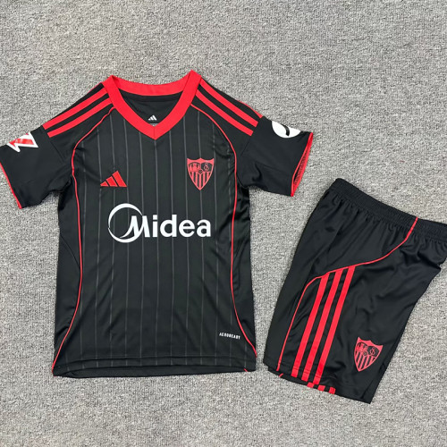 2025-26 Sevilla Third Kids Soccer Jersey