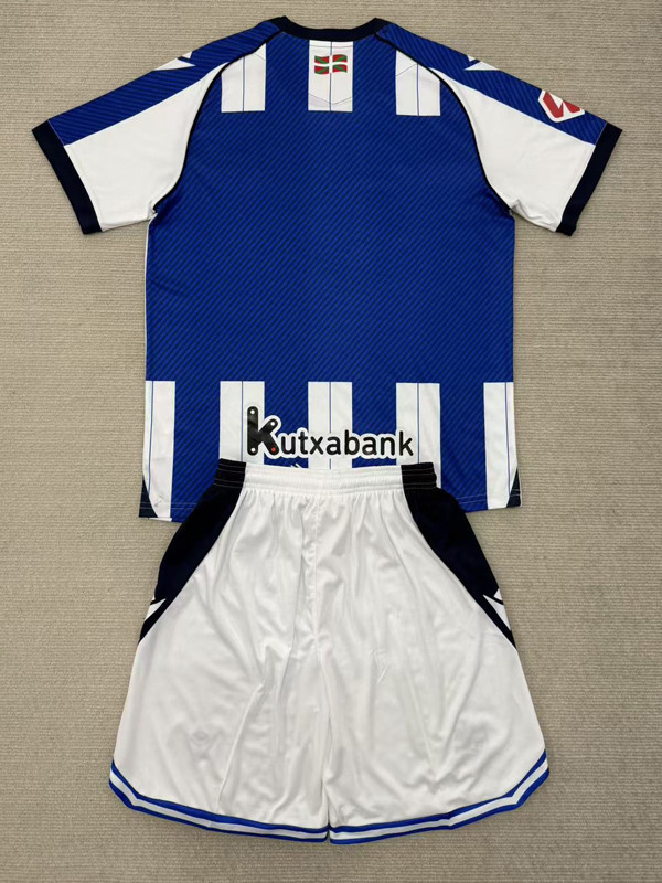 2025-26 Real Sociedad Home Football Jersey for Kids