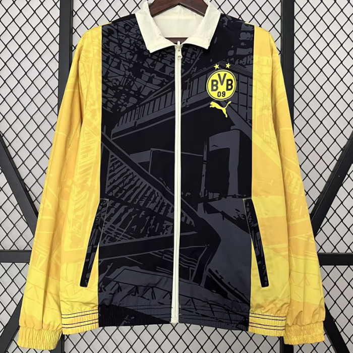 2024 Dortmund Black & Khaki Double Sided Windbreaker (双面风衣)