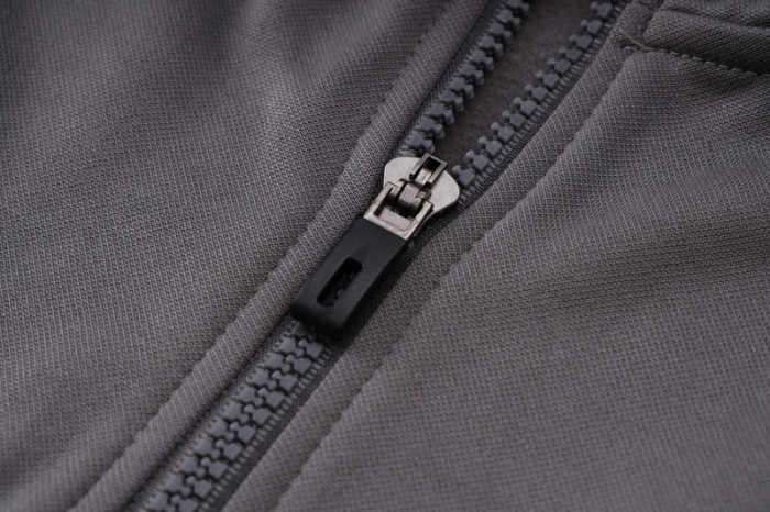 24-25 TOT Dark gray Hoodie Half Pull Tracksuit #F566半拉连帽