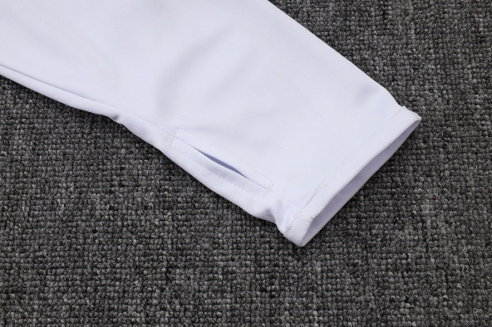 2025-26 JUV White Kids Half Pull Tracksuit #E25117(童)(半拉链)