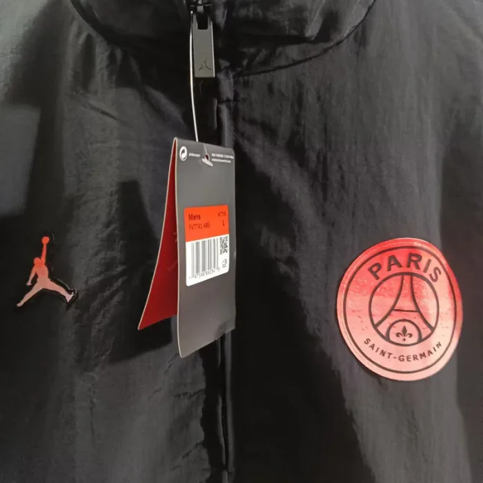 25-26 PSG Jordan Black Windbreaker