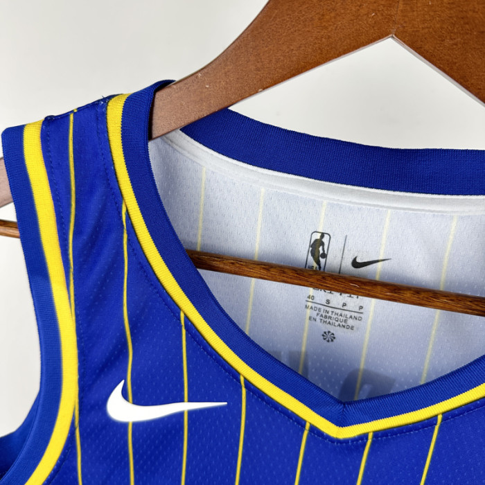 20-21 Indiana Pacers HALIBURTON #0 Blue City Edition Top Quality Hot Pressing NBA Jersey
