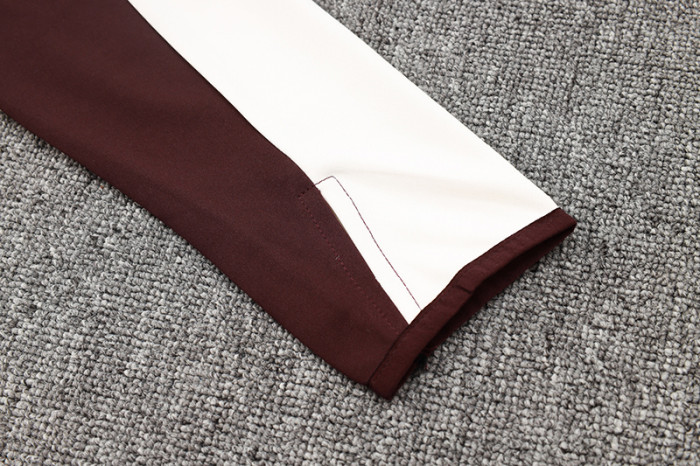 24-25 Bayern Deep Red Half Pull Tracksuit (半拉链)
