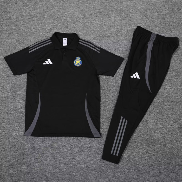 25-26 AL-Nassr Black Polo Tracksuit