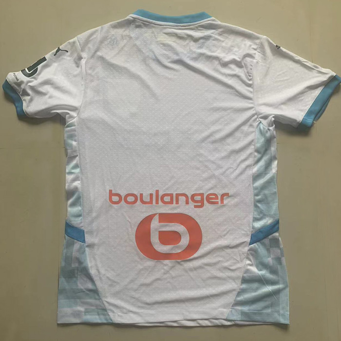 24-25 Marseille Home Player Version Soccer Jersey (Print all Sponsor)