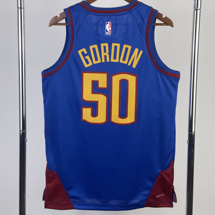22-23 Nuggets GORDON #50 Blue Top Quality Hot Pressing NBA Jersey (Trapeze Edition) 飞人版