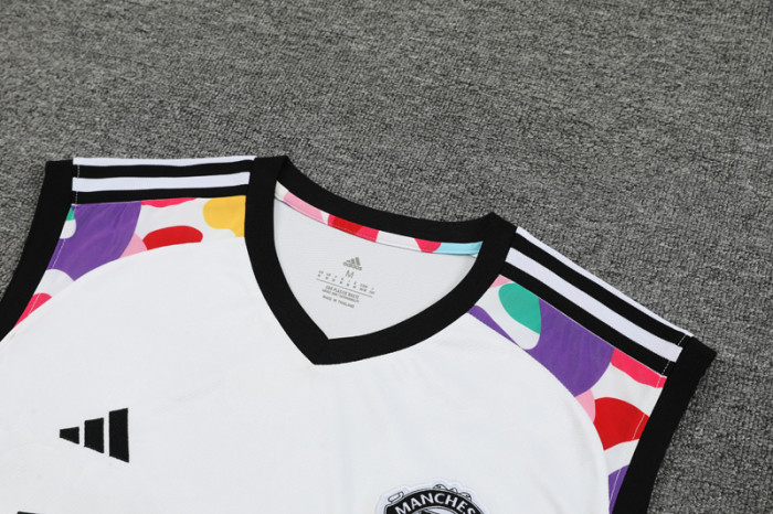 24-25 Man Utd White Tank top and shorts suit
