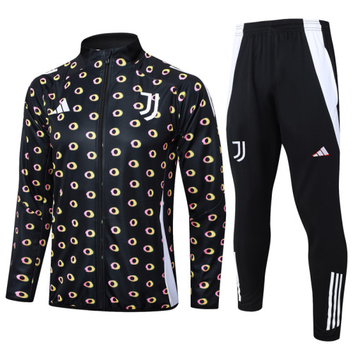 24-25 JUV Black Jacket Tracksuit #A795(喷墨)