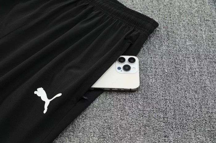 2025-26 Marseille Black Hoodie Jacket Tracksuit
