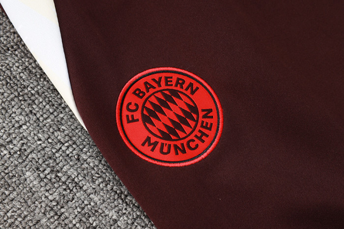 24-25 Bayern Deep Red Half Pull Tracksuit (半拉链)