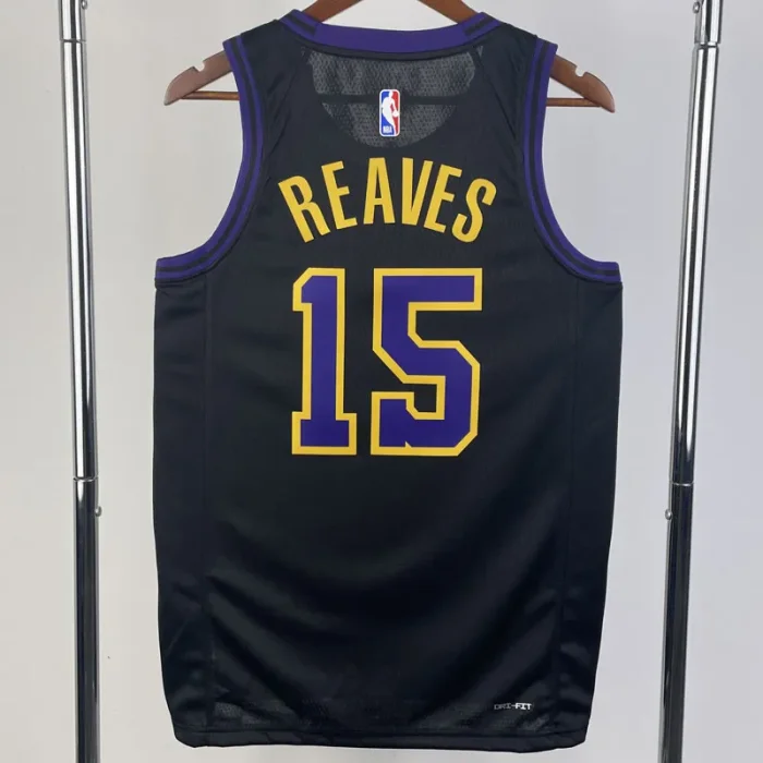 2023-24 LAKERS REAVES #15 Black City Edition Top Quality Hot Pressing NBA Jersey