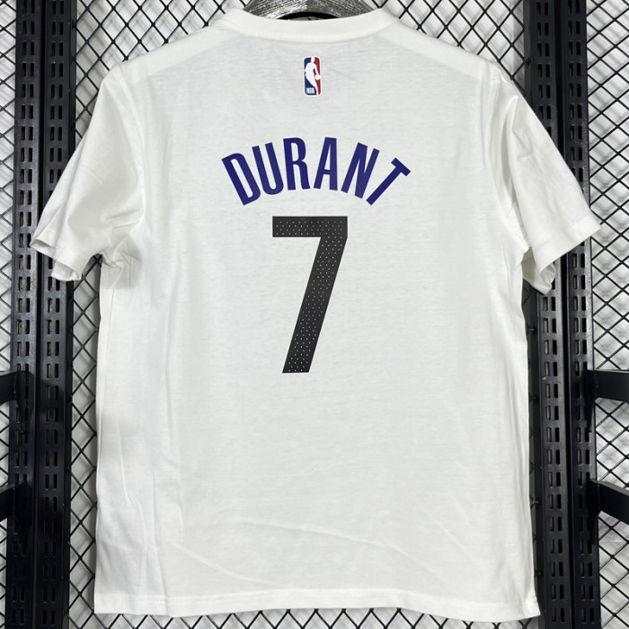 T250 Nets DURANT #7 White High Quality Casual T-Shirt