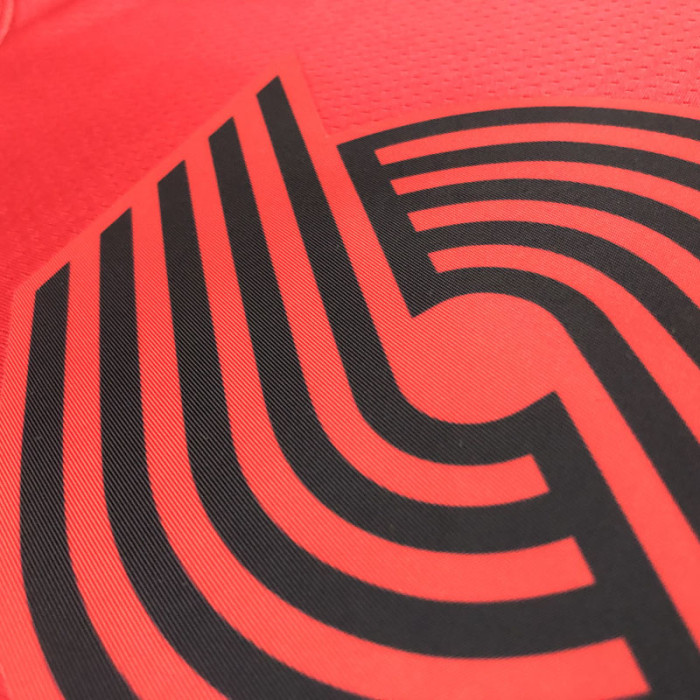 22-23 TRAIL BLAZERS LILLARD #0 Red Top Quality Hot Pressing NBA Jersey (Trapeze Edition)
