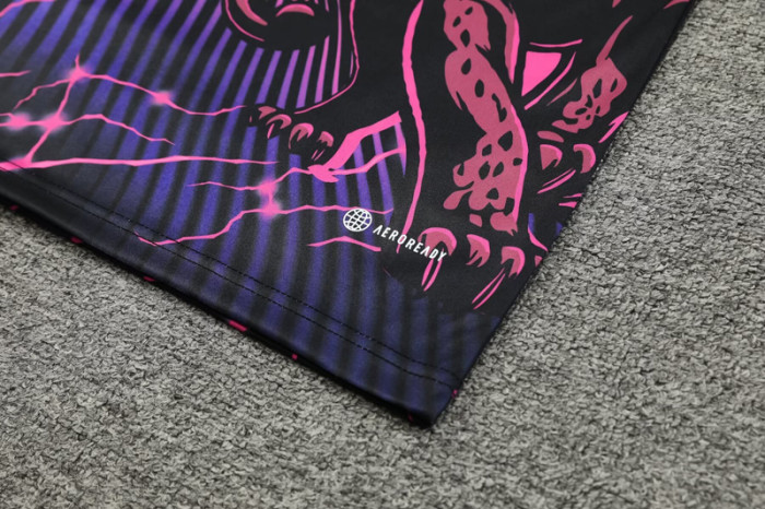 24-25 RMA Black Purple Tank top and shorts suit *豹紫黑
