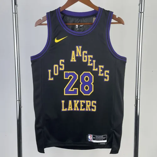 2023-24 LAKERS HACHIMURA #28 Black City Edition Top Quality Hot Pressing NBA Jersey