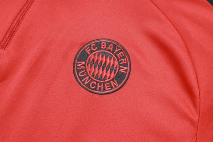 2025-26 Bayern Orange Kids Half Pull Tracksuit#E25120(童装)(半拉链)