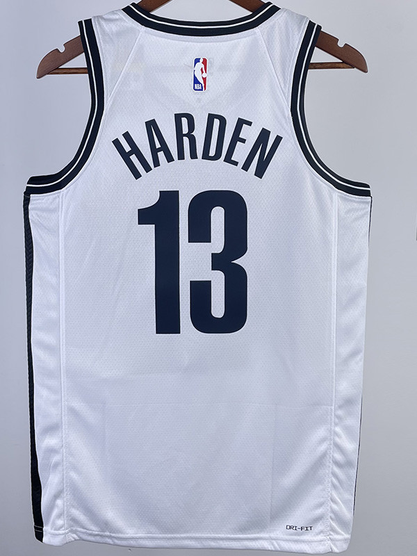 22-23 Nets HARDEN #13 White Top Quality Hot Pressing NBA Jersey
