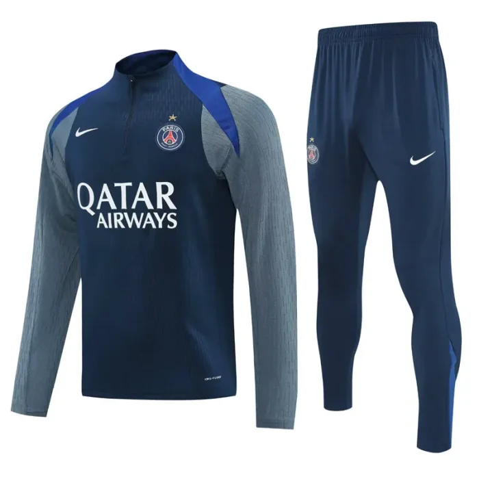 25-26 PSG Royal blue Half Pull Tracksuit