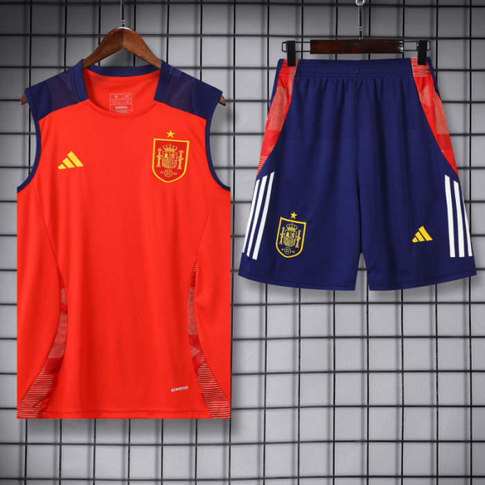 24-25 Spain Red Tank top and shorts suit