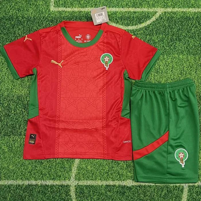 24-25 Morocco Home Kids Soccer Jersey