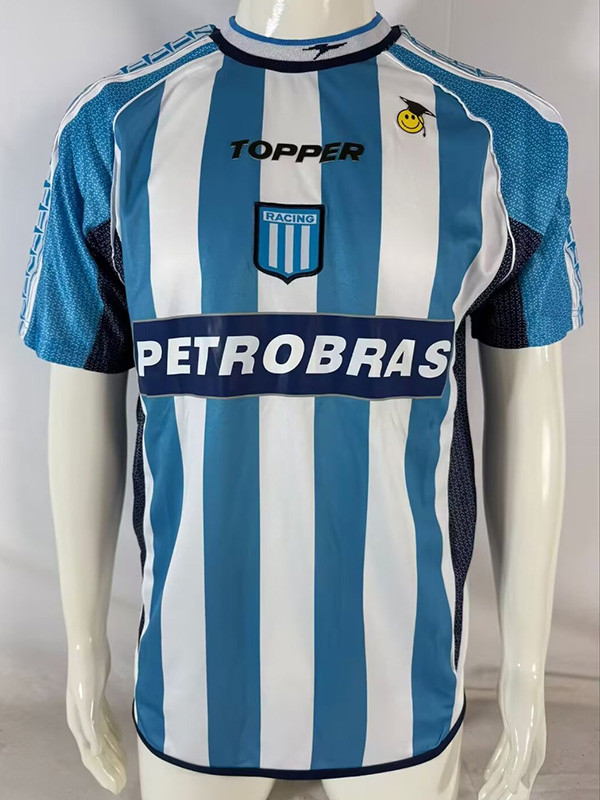 2002-2003 Racing Club Home Retro Soccer Jersey