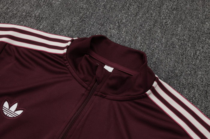 25-26 Bayern Deep Red Half Pull Tracksuit #B2512(半拉链)