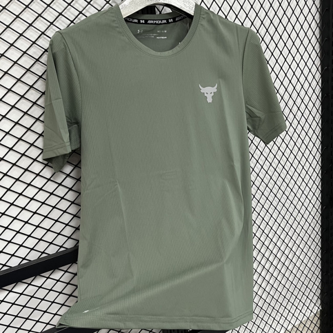 A222 UA Green High Quality Casual T-Shirt #牛头