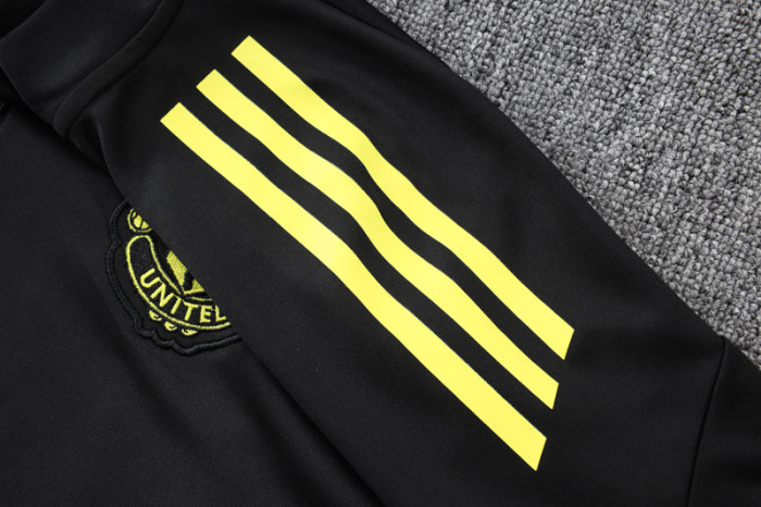 2025-26 Man Utd Black Kids Half Pull Tracksuit#E2554(童装)(半拉链)