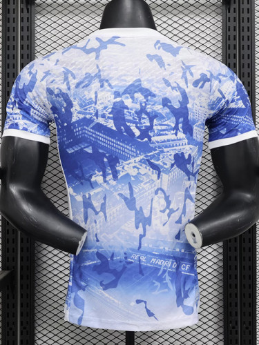 24-25 RMA Blue White Special Edition Player Version Soccer Jersey