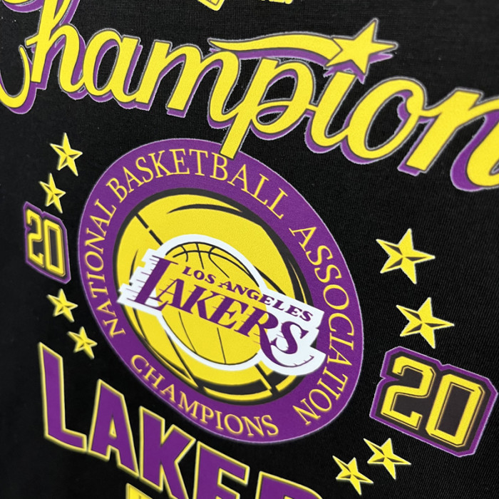 T214 Lakers Black High Quality Casual T-Shirt
