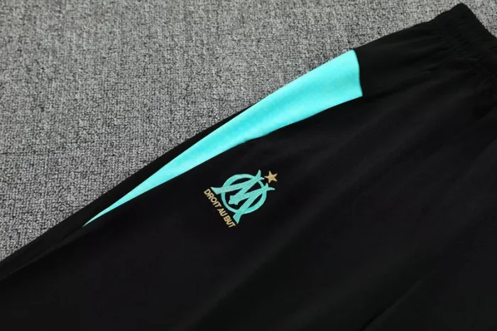 2025-26 Marseille Lake blue Half Pull Tracksuit (半拉链)