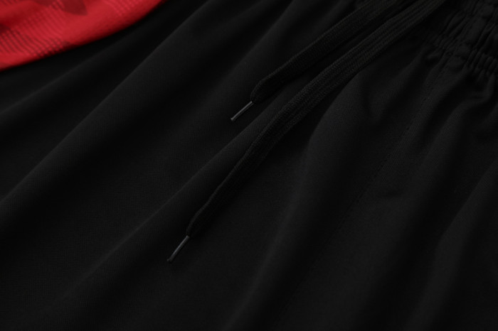 25-26 Man Utd Black red Tank top and shorts suit